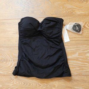 157. Anne Cole top with optional straps. Black. Size S. NWT